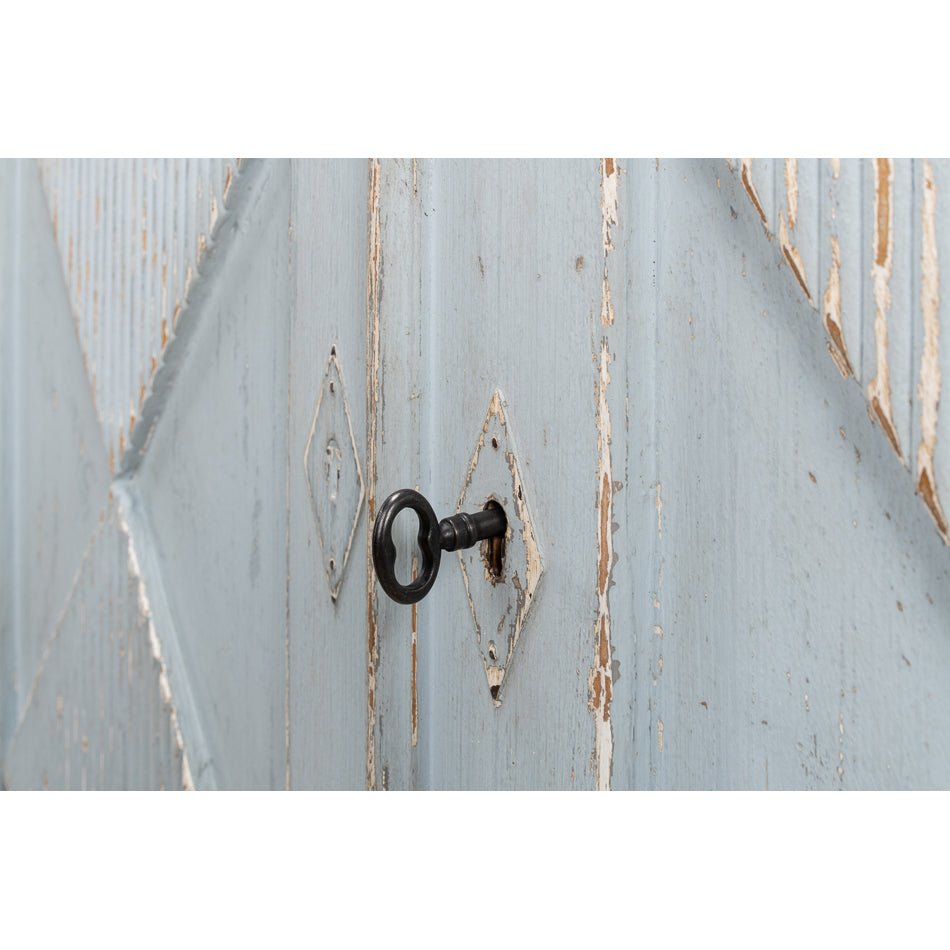 French Provincial Blue Painted Sideboard - English Georgian America