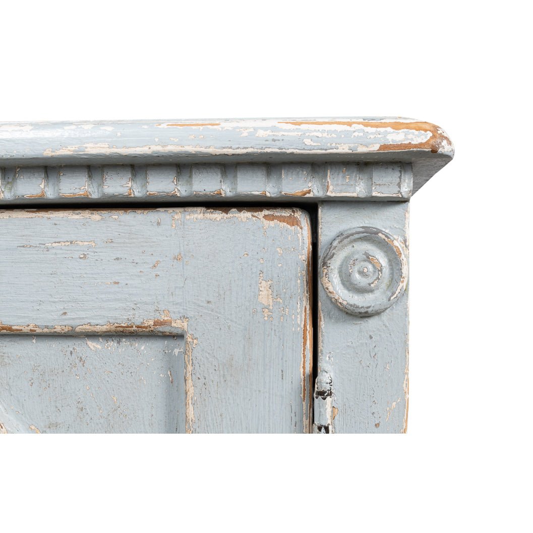 French Provincial Blue Painted Sideboard - English Georgian America