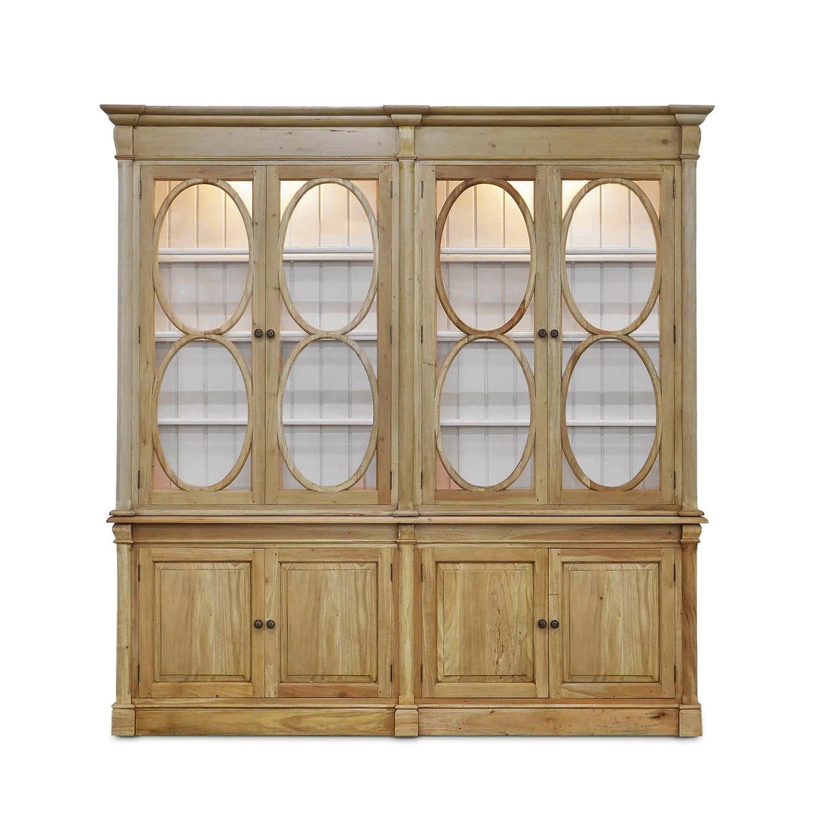 French Provincial Bookcase - Fruitwood - English Georgian America