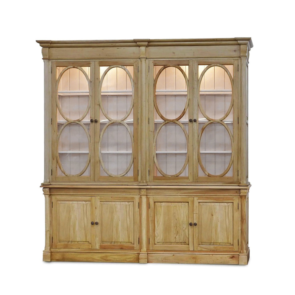 French Provincial Bookcase - Fruitwood - English Georgian America