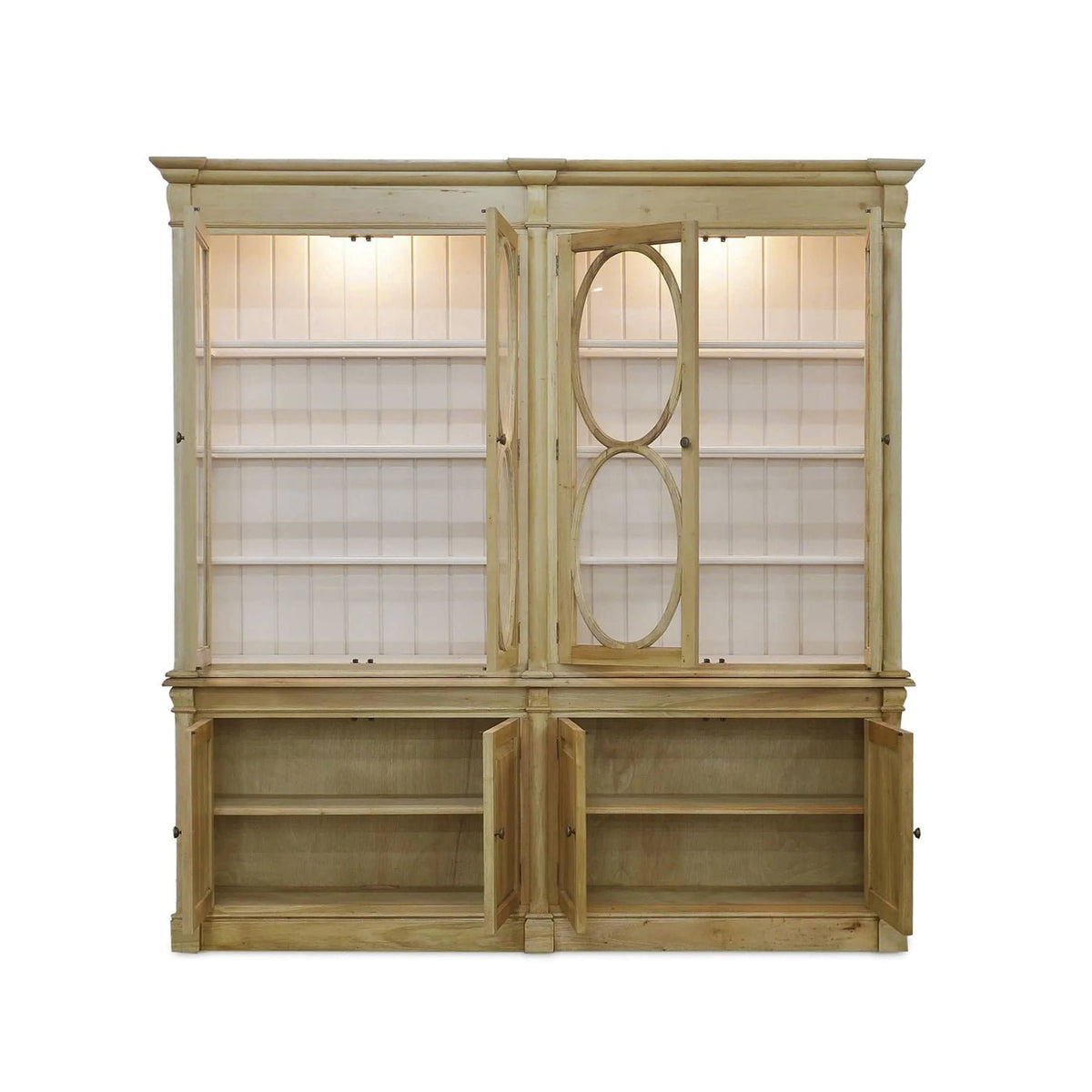 French Provincial Bookcase - Fruitwood - English Georgian America