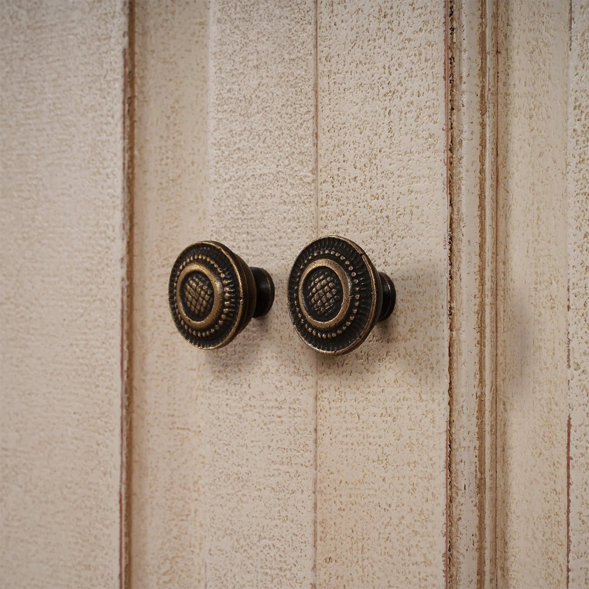 French Provincial Bookcase - Vintage Cream - English Georgian America