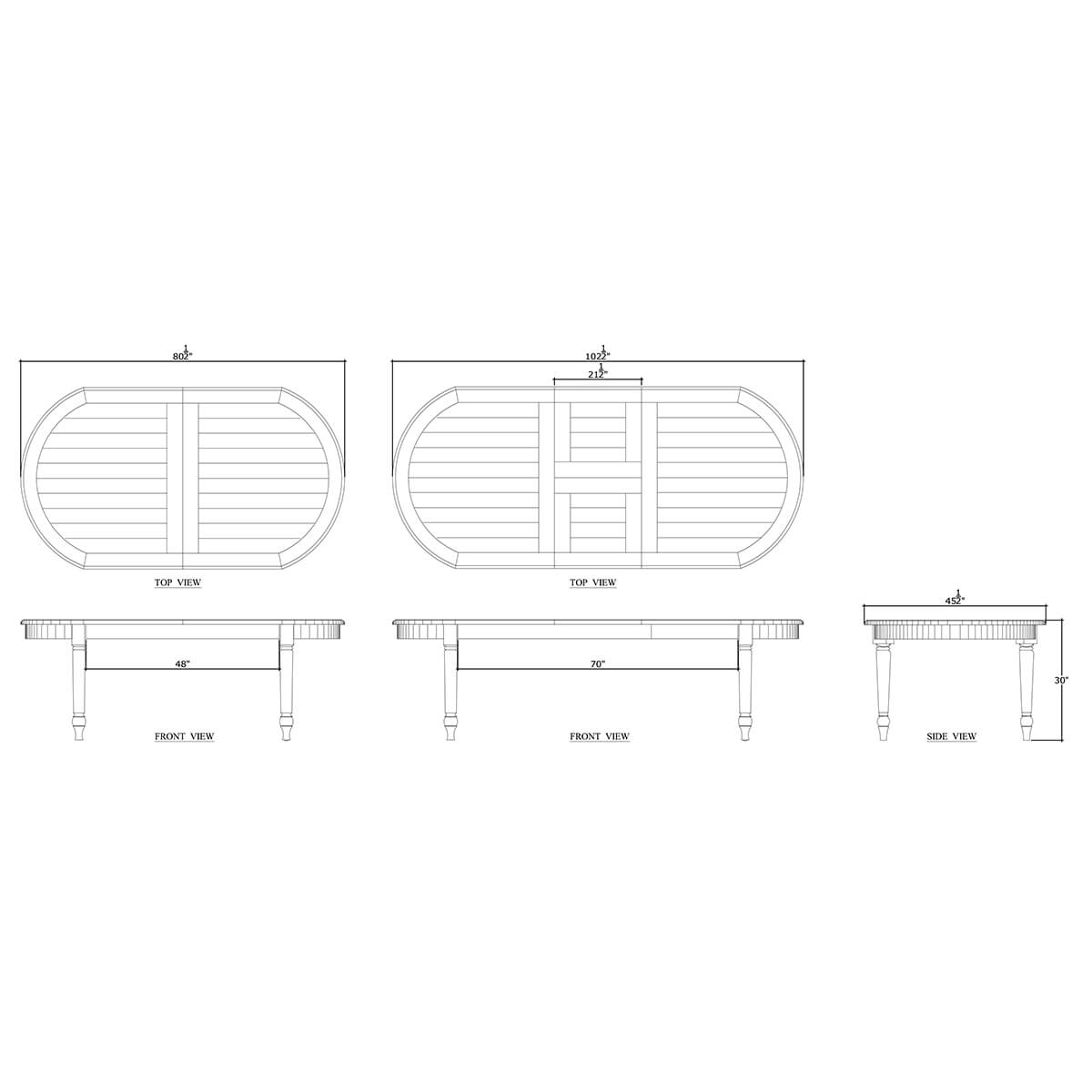 French Provincial Extendable Oval Dining Table - English Georgian America
