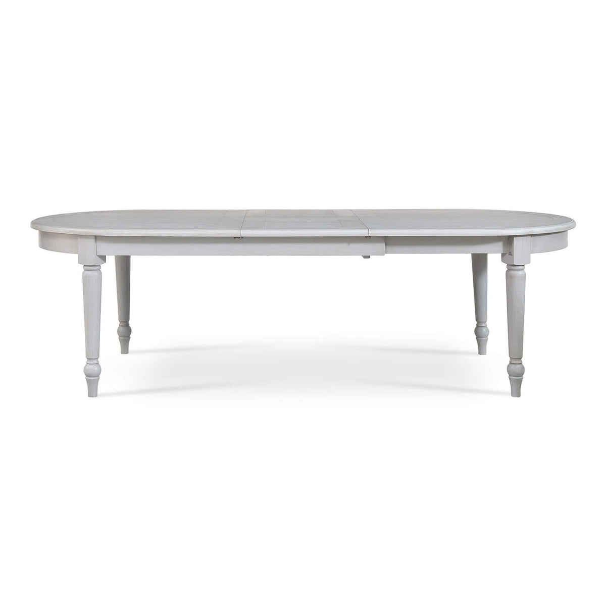 French Provincial Extendable Oval Dining Table - Charleston Grey - English Georgian America