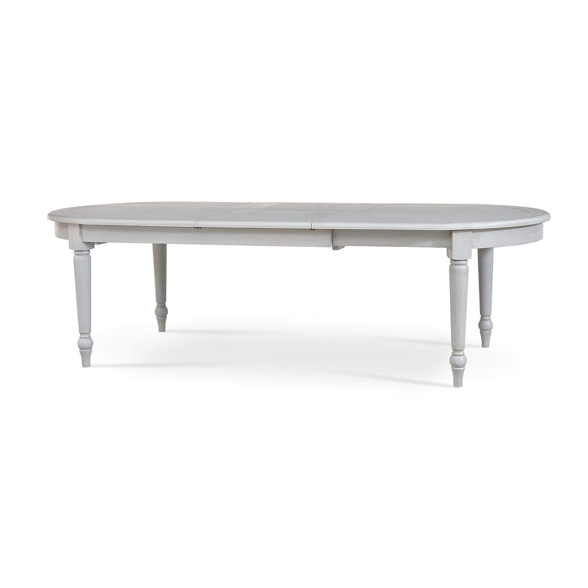French Provincial Extendable Oval Dining Table - Charleston Grey - English Georgian America