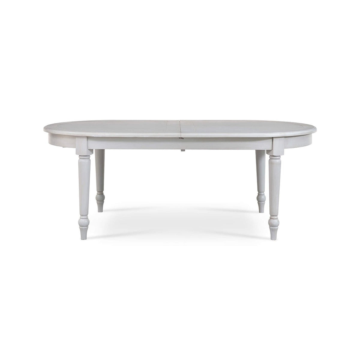 French Provincial Extendable Oval Dining Table - Charleston Grey - English Georgian America