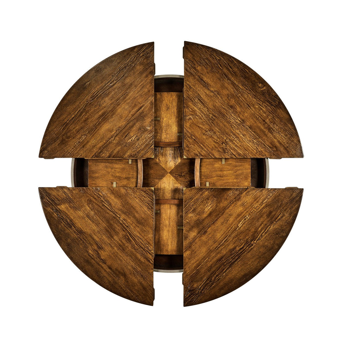 French Provincial Extension Round Dining Table - English Georgian America