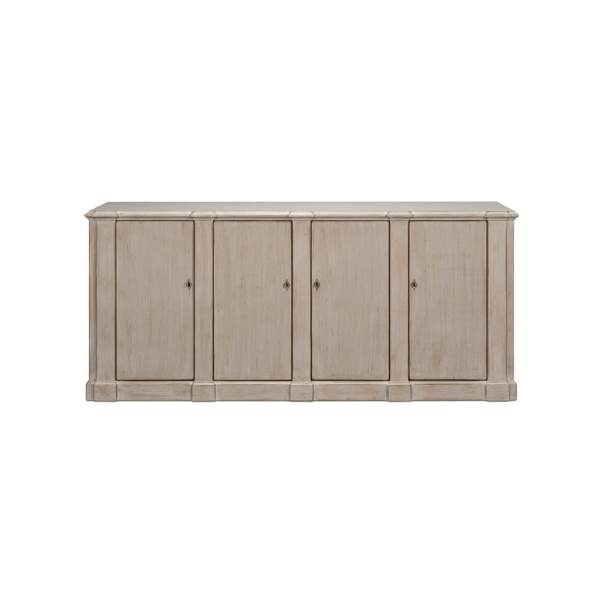 French Provincial Gray Painted Sideboard - English Georgian America