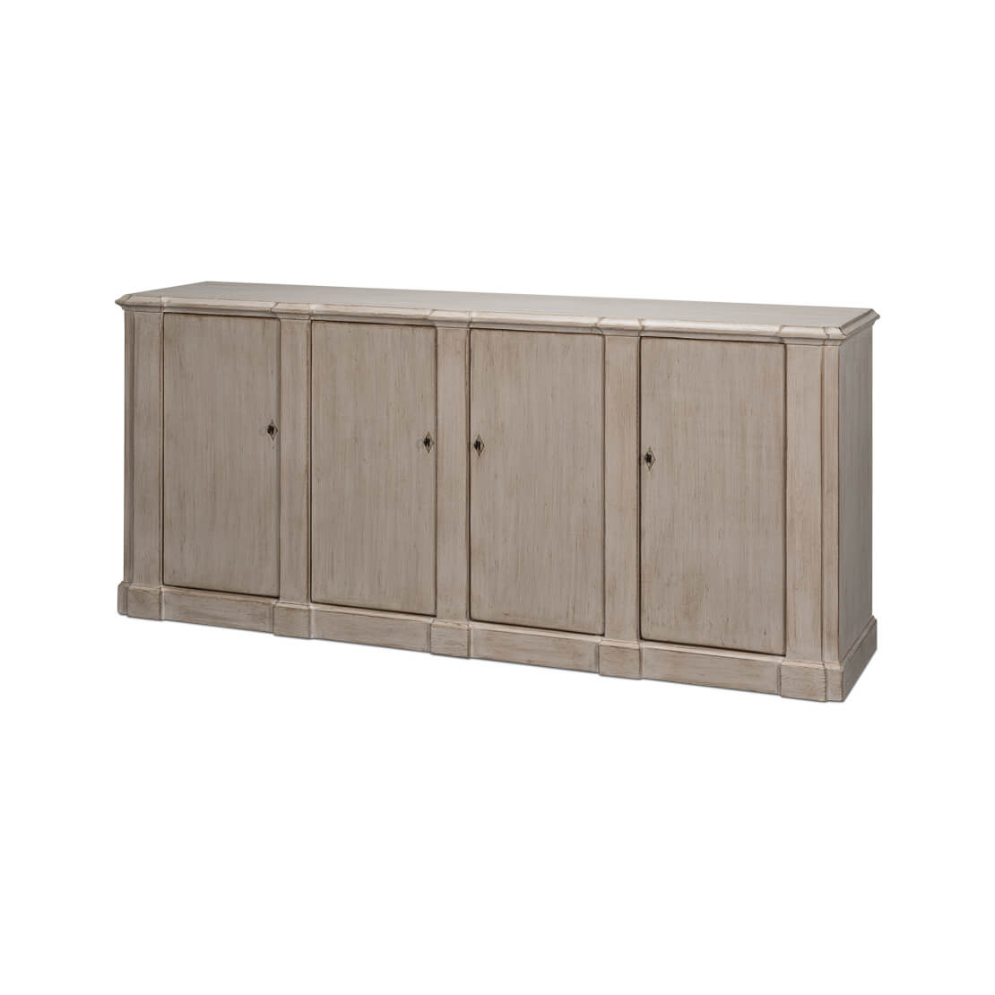 French Provincial Gray Painted Sideboard - English Georgian America