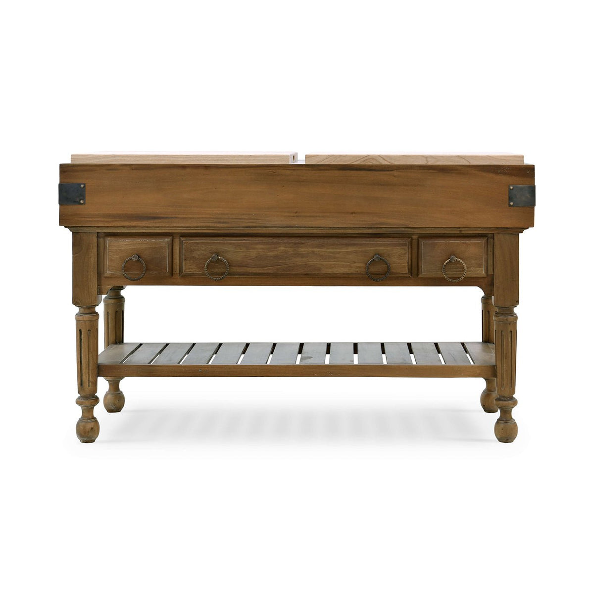 French Provincial Large Kitchen Island - English Georgian America