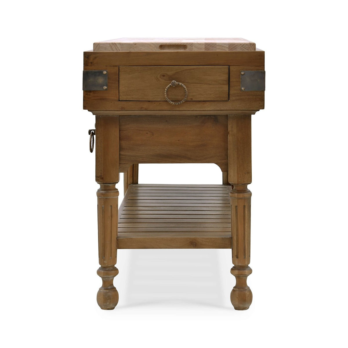 French Provincial Large Kitchen Island - English Georgian America