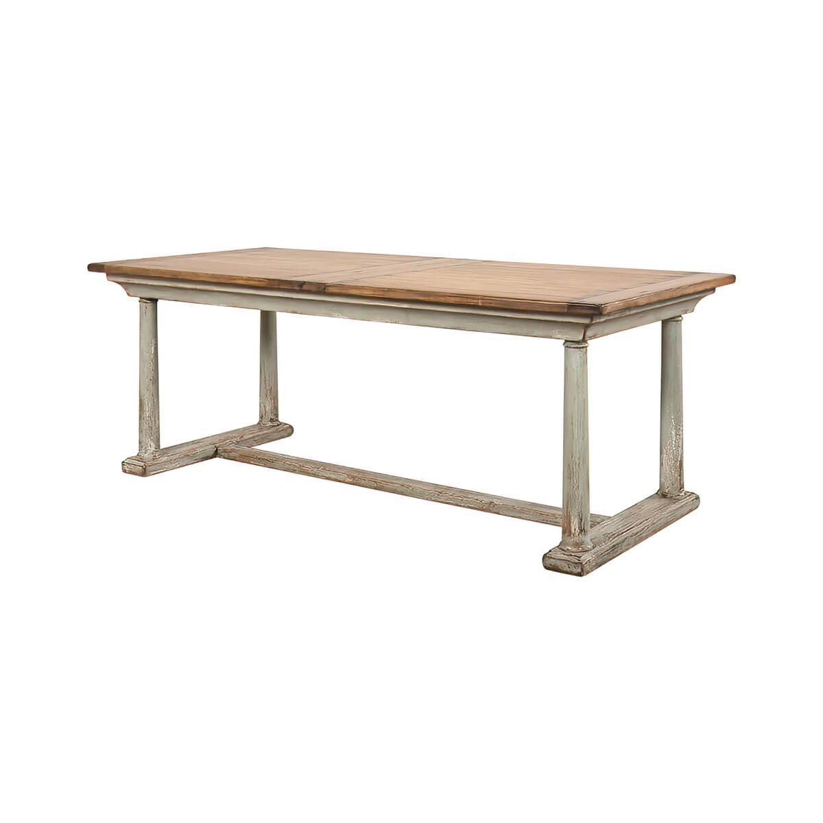 French Provincial Long Extension Dining Table - English Georgian America