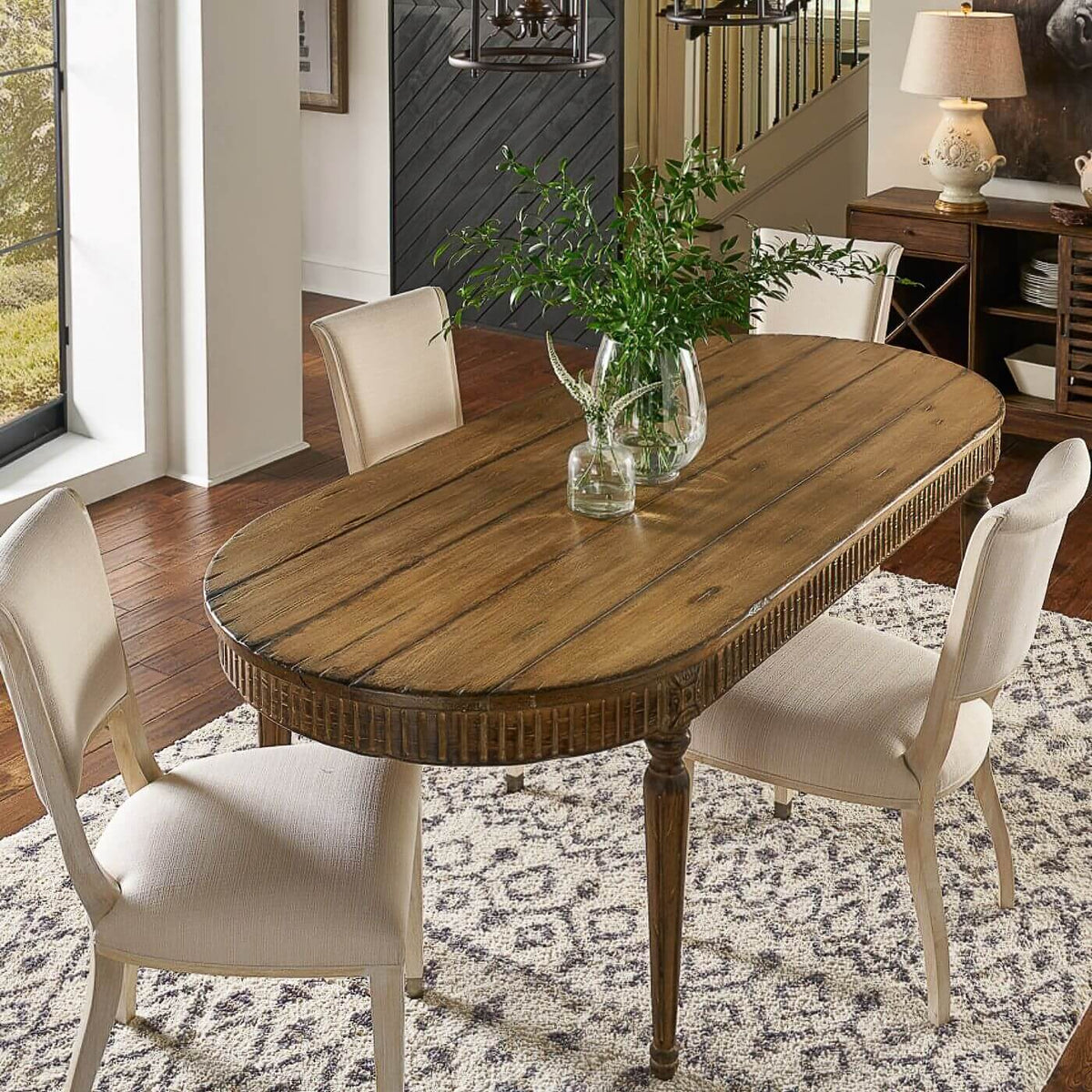 French Provincial Oval Dining Table - English Georgian America