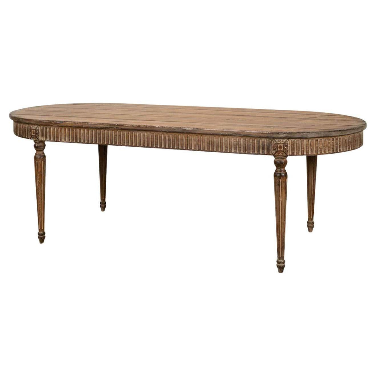 French Provincial Oval Dining Table - English Georgian America