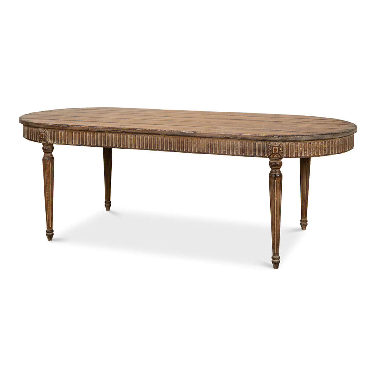 French Provincial Oval Dining Table - English Georgian America