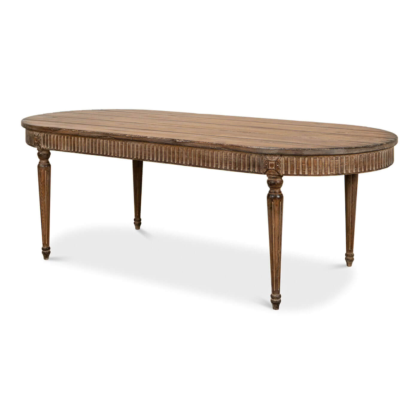French Provincial Oval Dining Table - English Georgian America