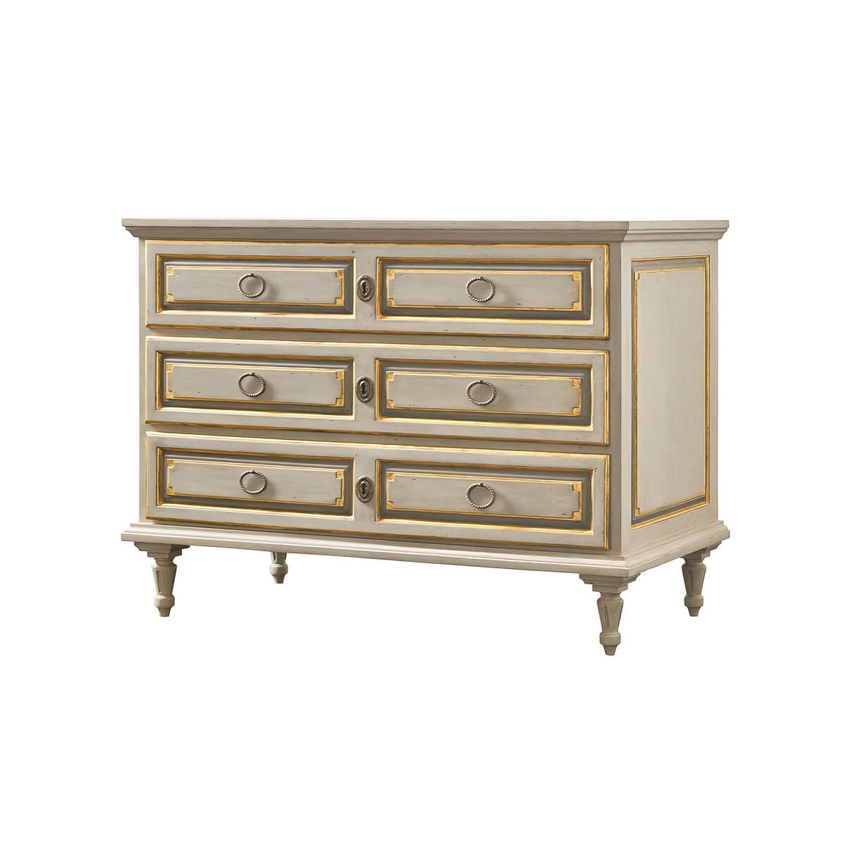 French Provincial Painted Commode - English Georgian America