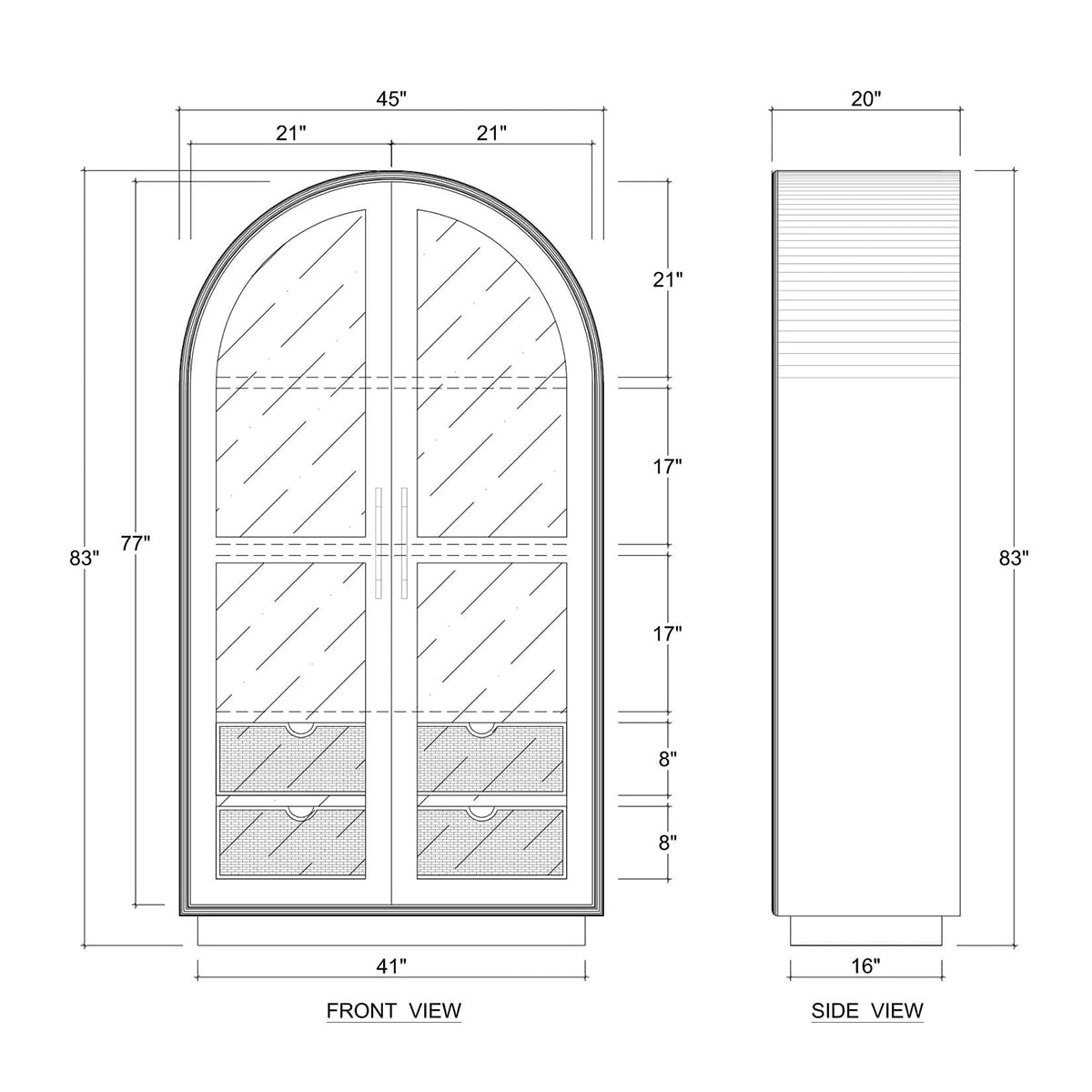 French Provincial Painted Display Cabinet II - English Georgian America