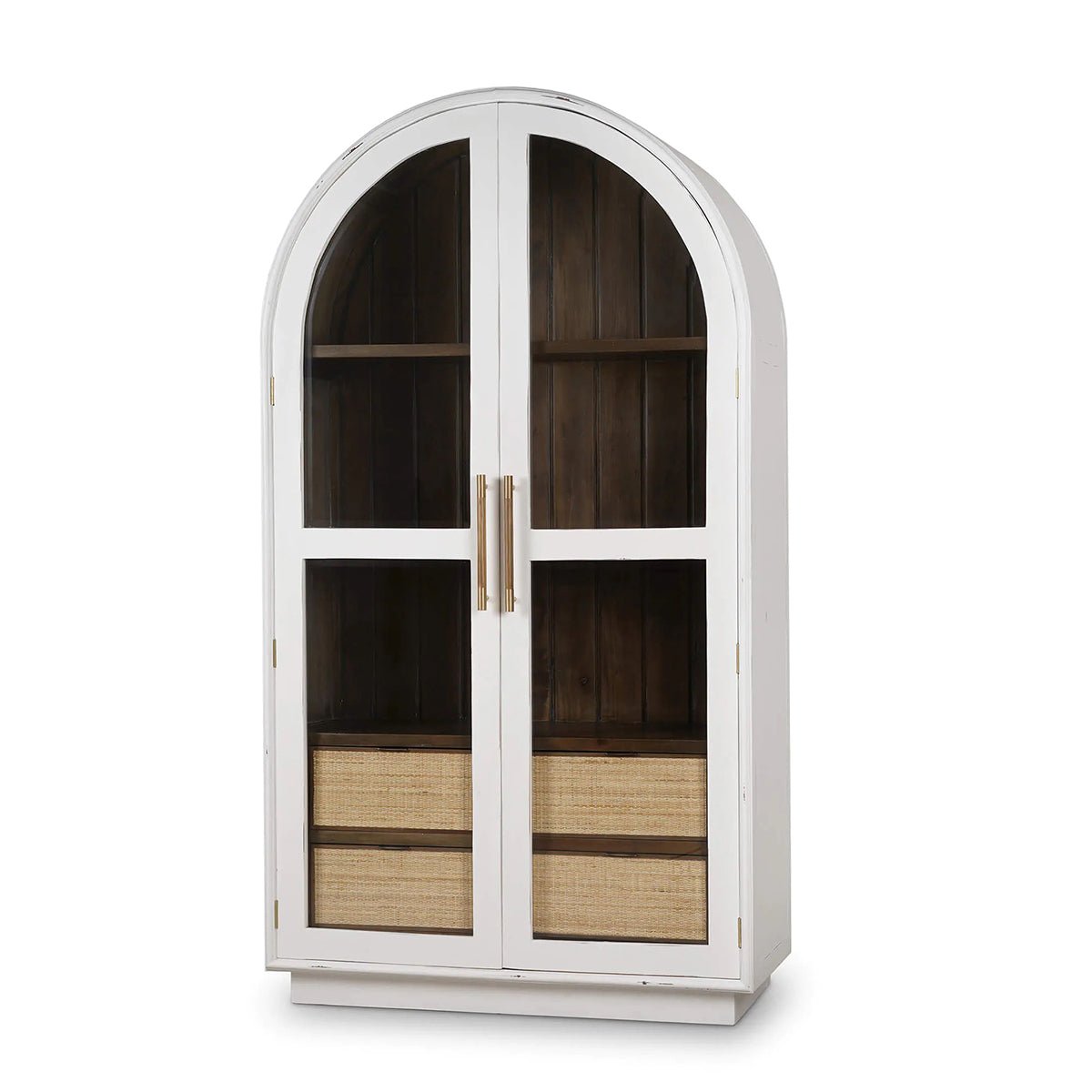 French Provincial Painted Display Cabinet II - English Georgian America