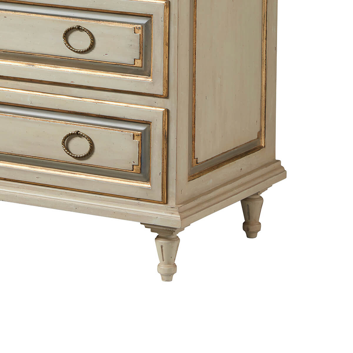 French Provincial Painted Nightstand - English Georgian America