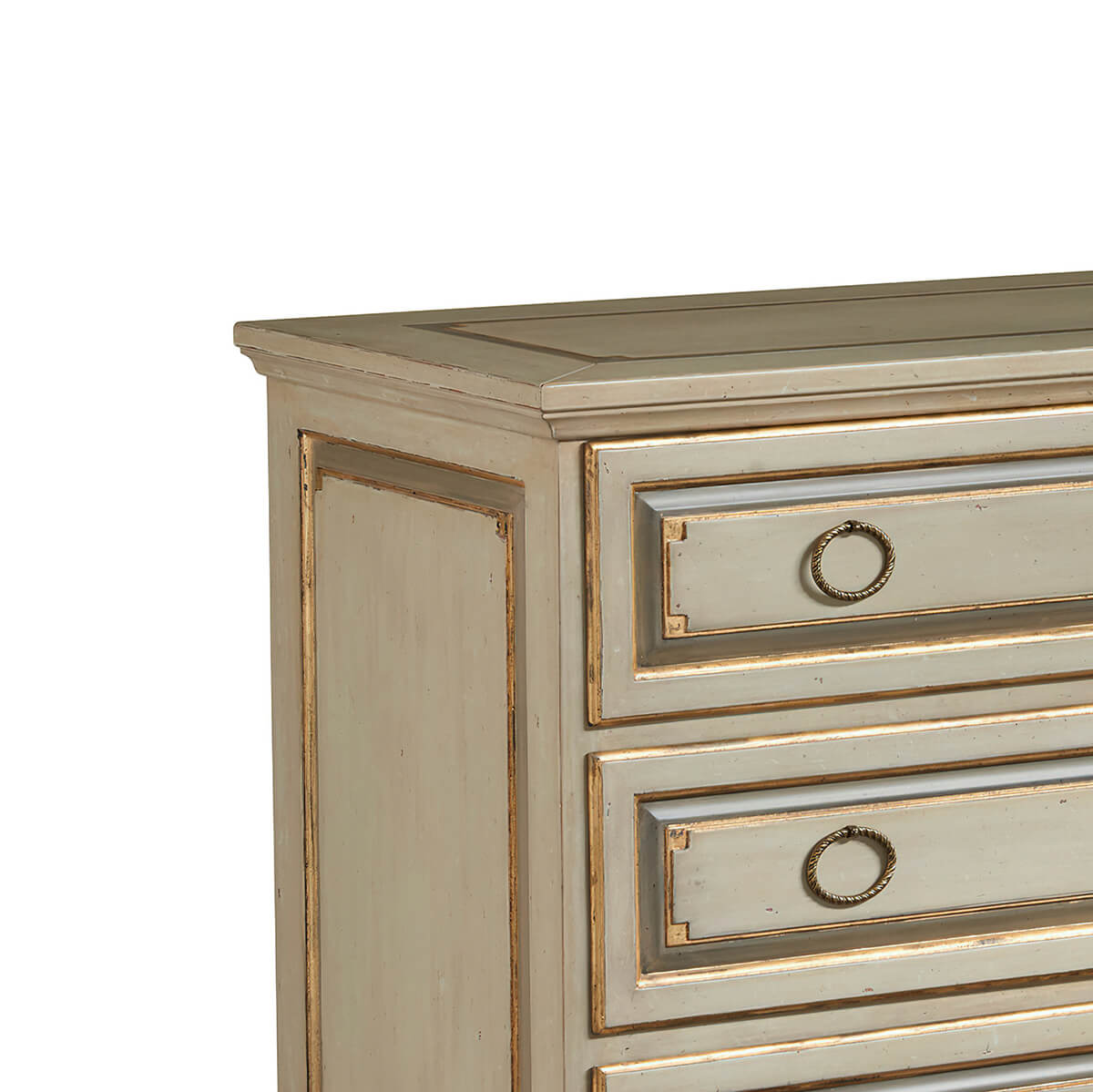 French Provincial Painted Nightstand - English Georgian America
