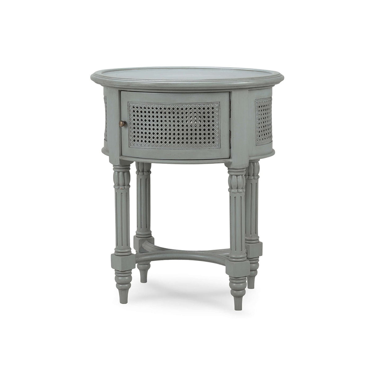 French Provincial Painted Oval End Table - English Georgian America