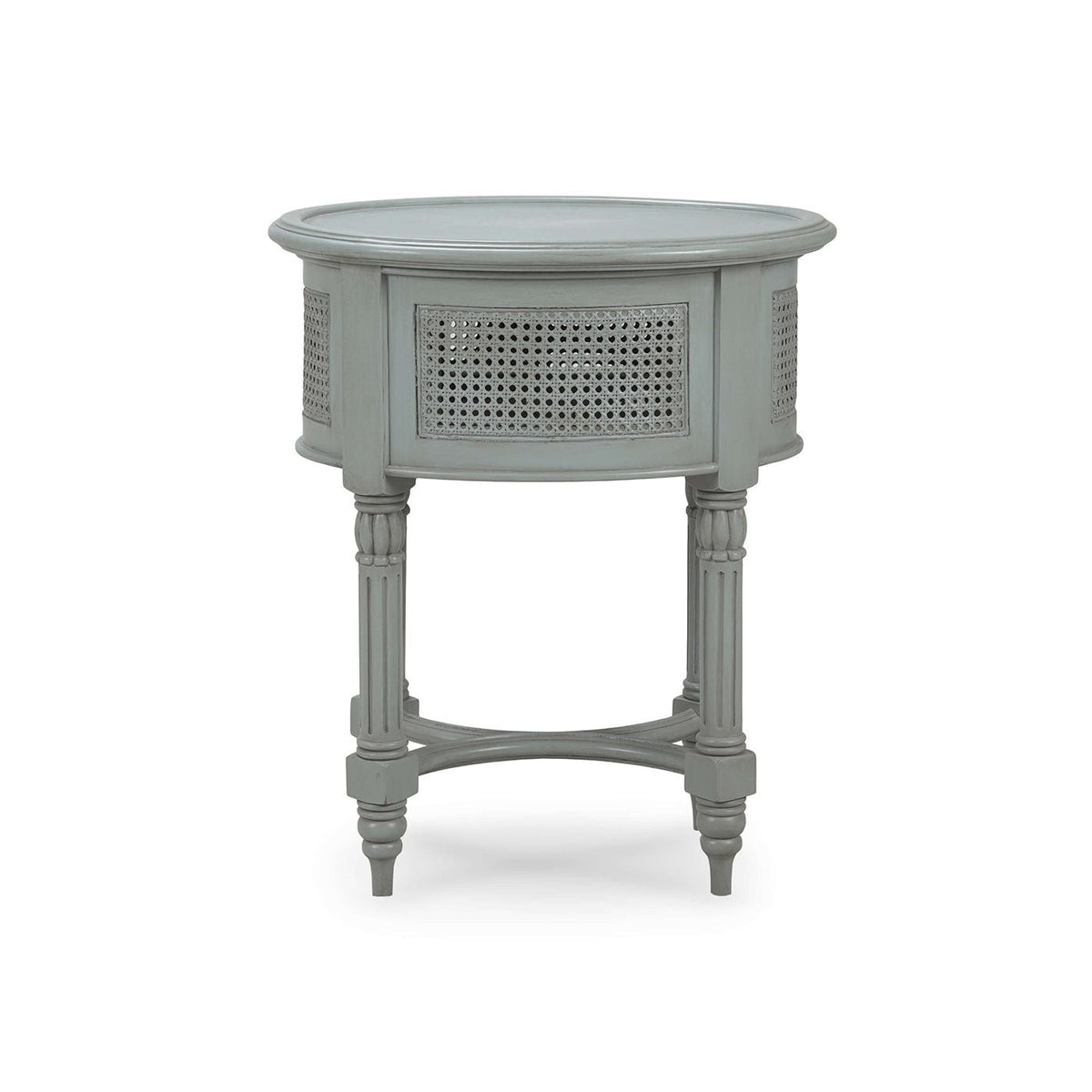 French Provincial Painted Oval End Table - English Georgian America