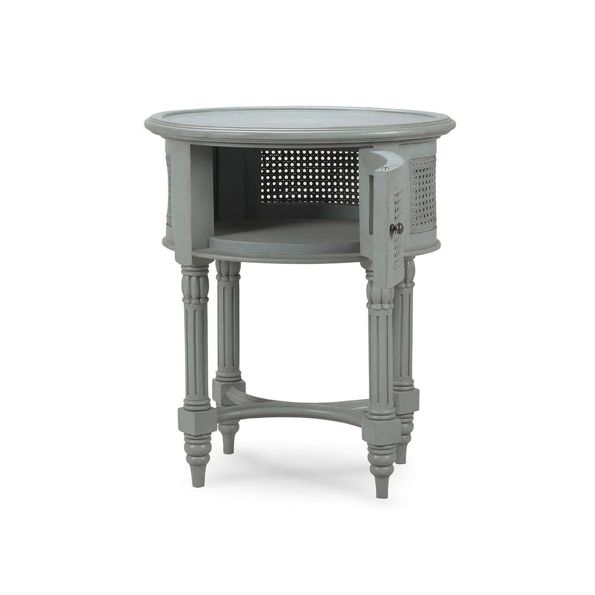 French Provincial Painted Oval End Table - English Georgian America