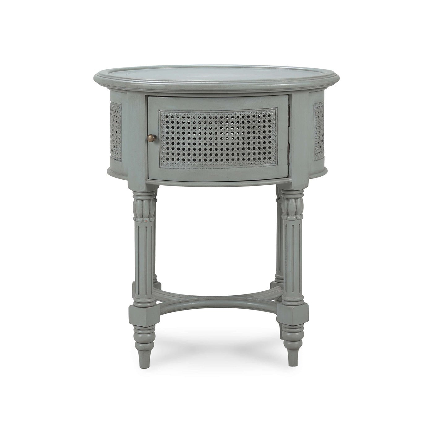 French Provincial Painted Oval End Table - English Georgian America