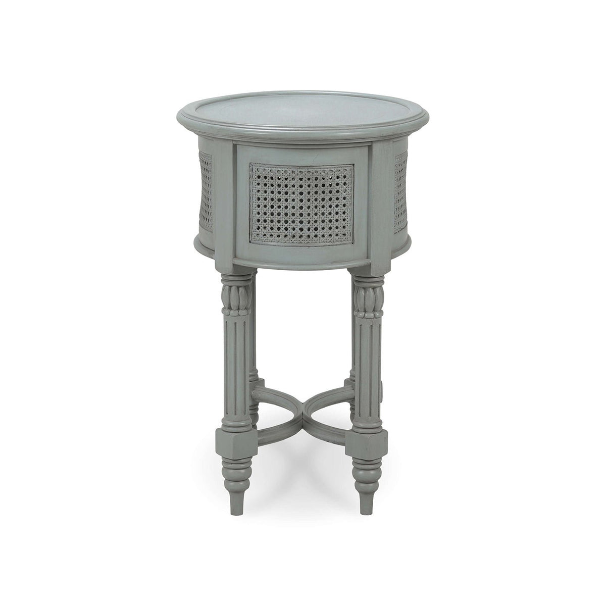 French Provincial Painted Oval End Table - English Georgian America
