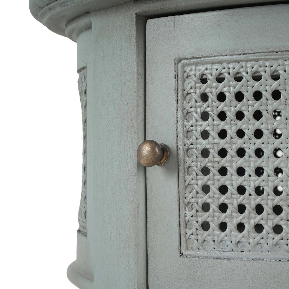 French Provincial Painted Oval End Table - English Georgian America