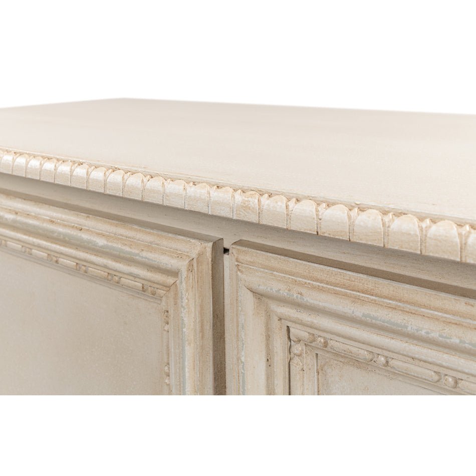 French Provincial Painted Side Cabinet - English Georgian America