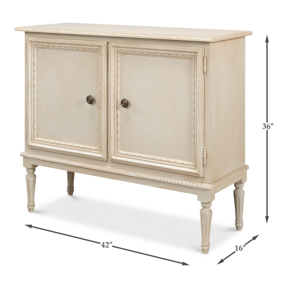 French Provincial Painted Side Cabinet - English Georgian America