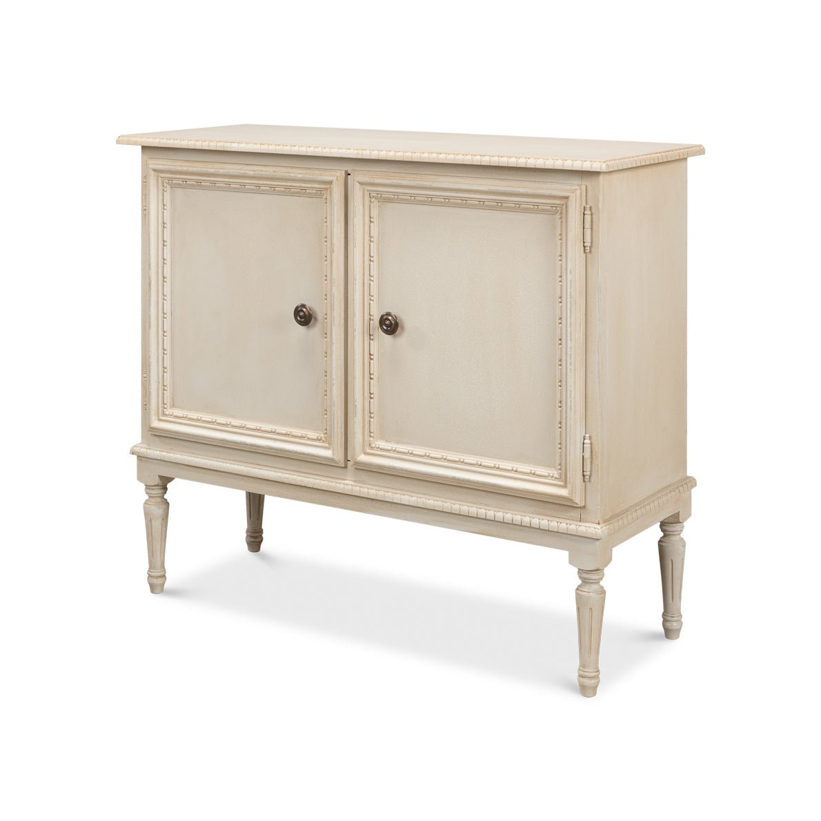 French Provincial Painted Side Cabinet - English Georgian America