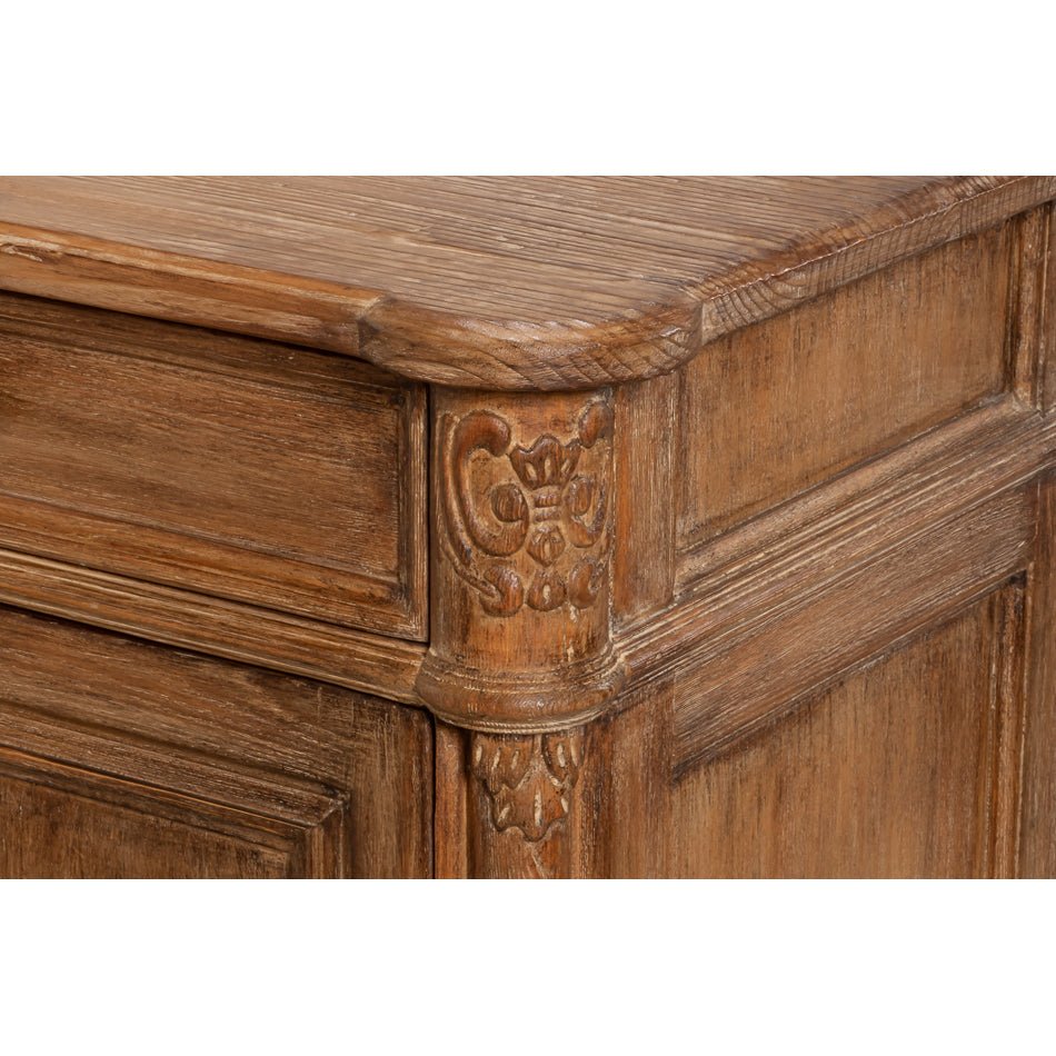 French Provincial Pine Buffet Sideboard - English Georgian America