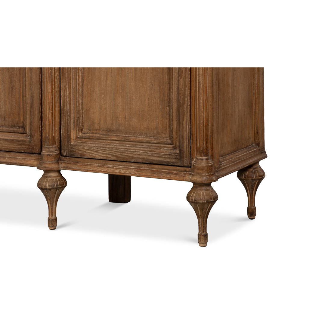 French Provincial Pine Buffet Sideboard - English Georgian America