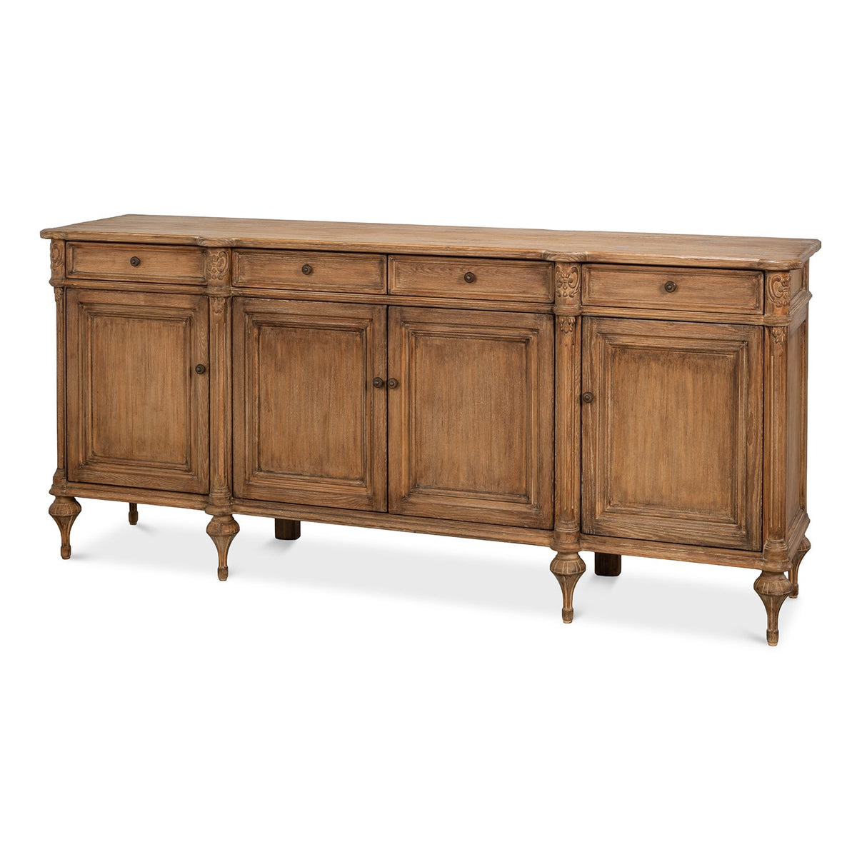 French Provincial Pine Buffet Sideboard - English Georgian America