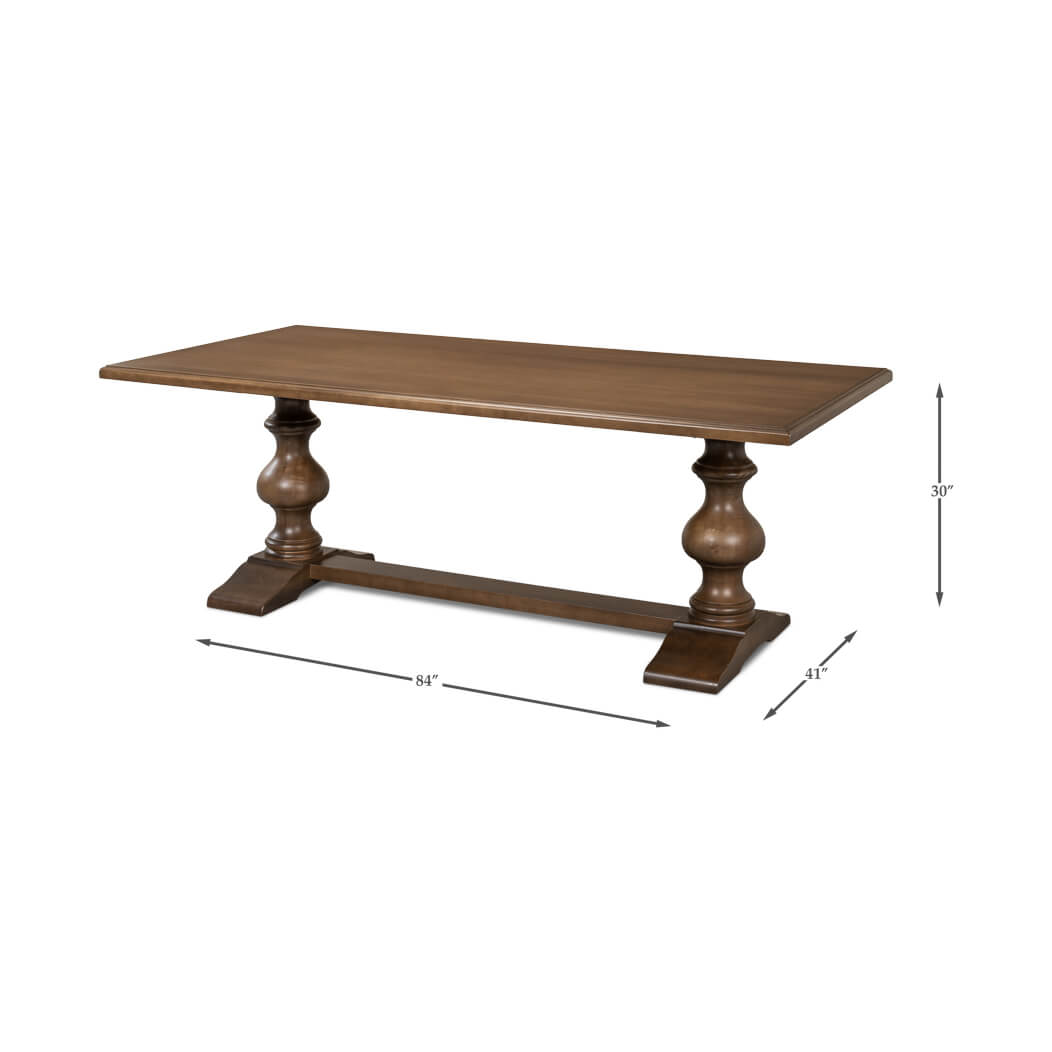 French Provincial Refectory Table - English Georgian America