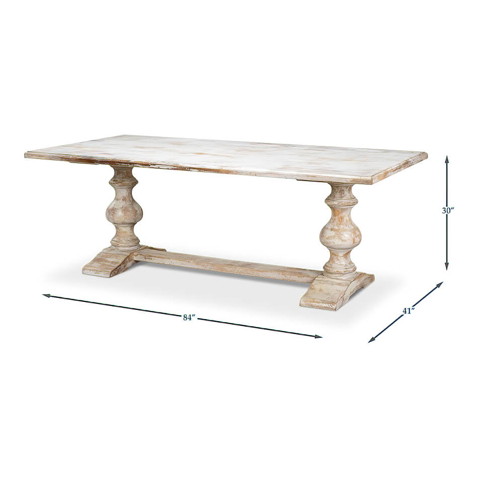 French Provincial Refectory Table - English Georgian America