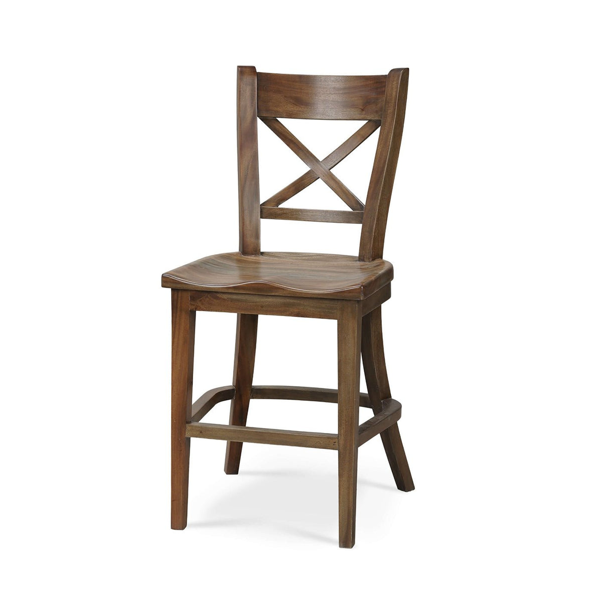 French Provincial Rustic Counter Stool - English Georgian America