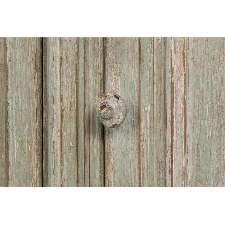 French Provincial Sage Painted Buffet Sideboard - English Georgian America