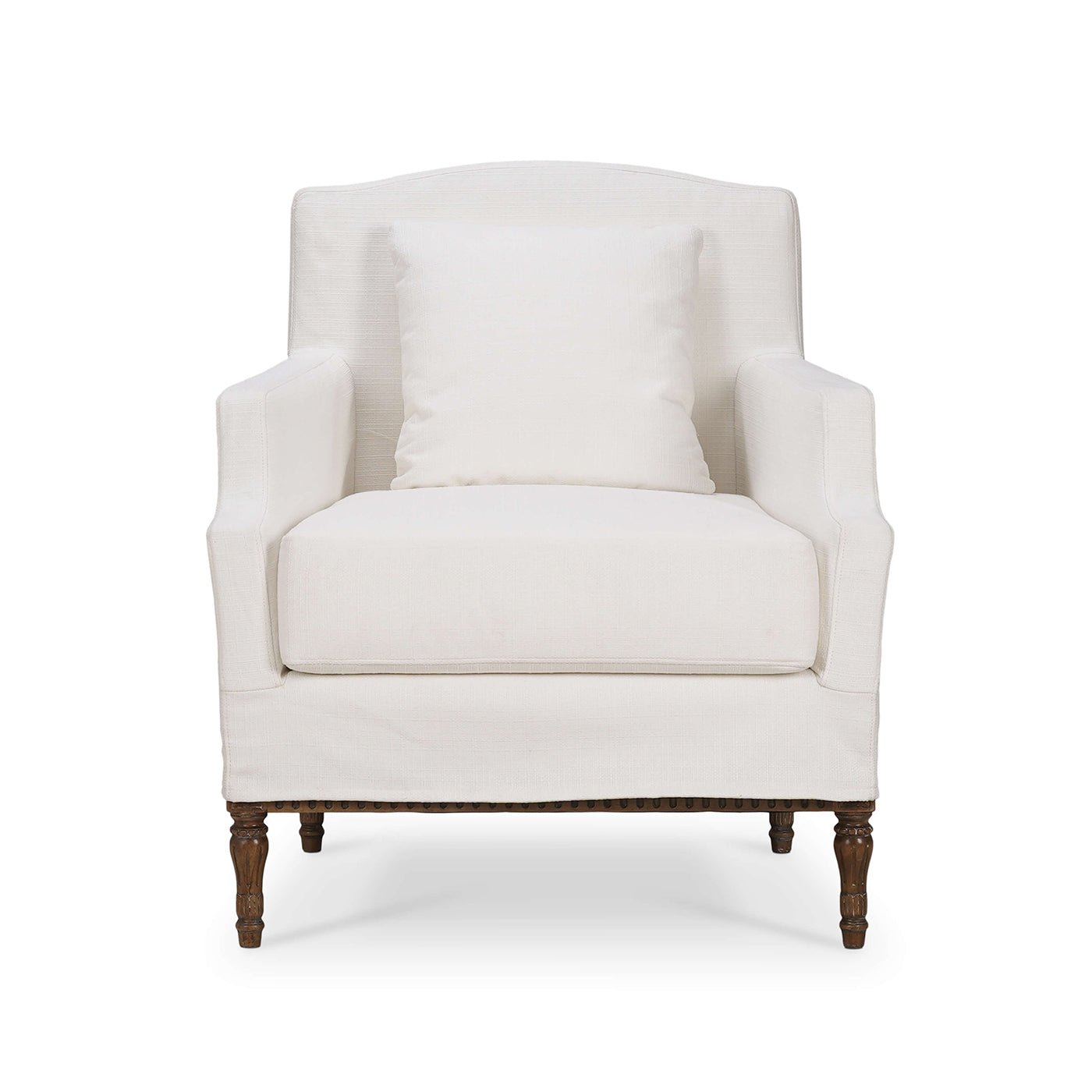 French Provincial Slip Cover Armchair - English Georgian America