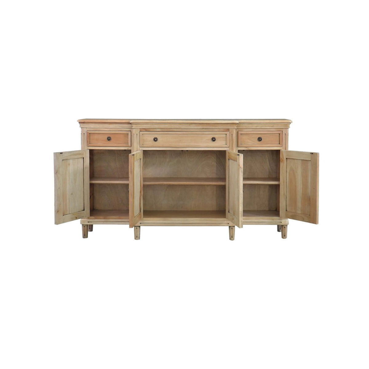 French Provincial Style Credenza - Fruitwood - English Georgian America