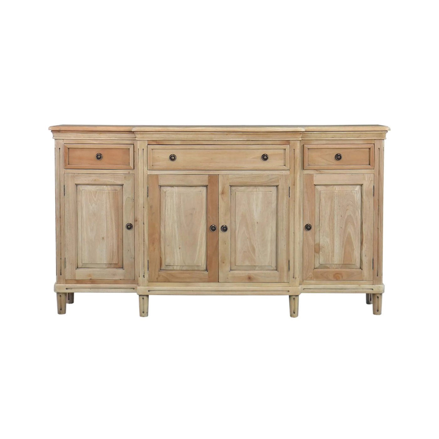 French Provincial Style Credenza - Fruitwood - English Georgian America