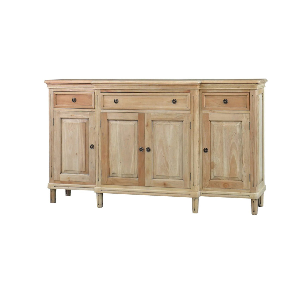French Provincial Style Credenza - Fruitwood - English Georgian America