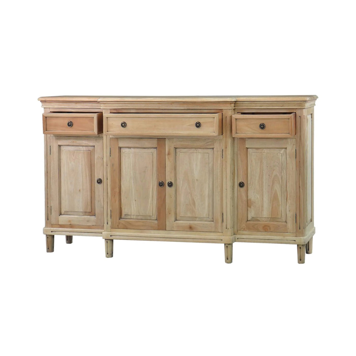 French Provincial Style Credenza - Fruitwood - English Georgian America