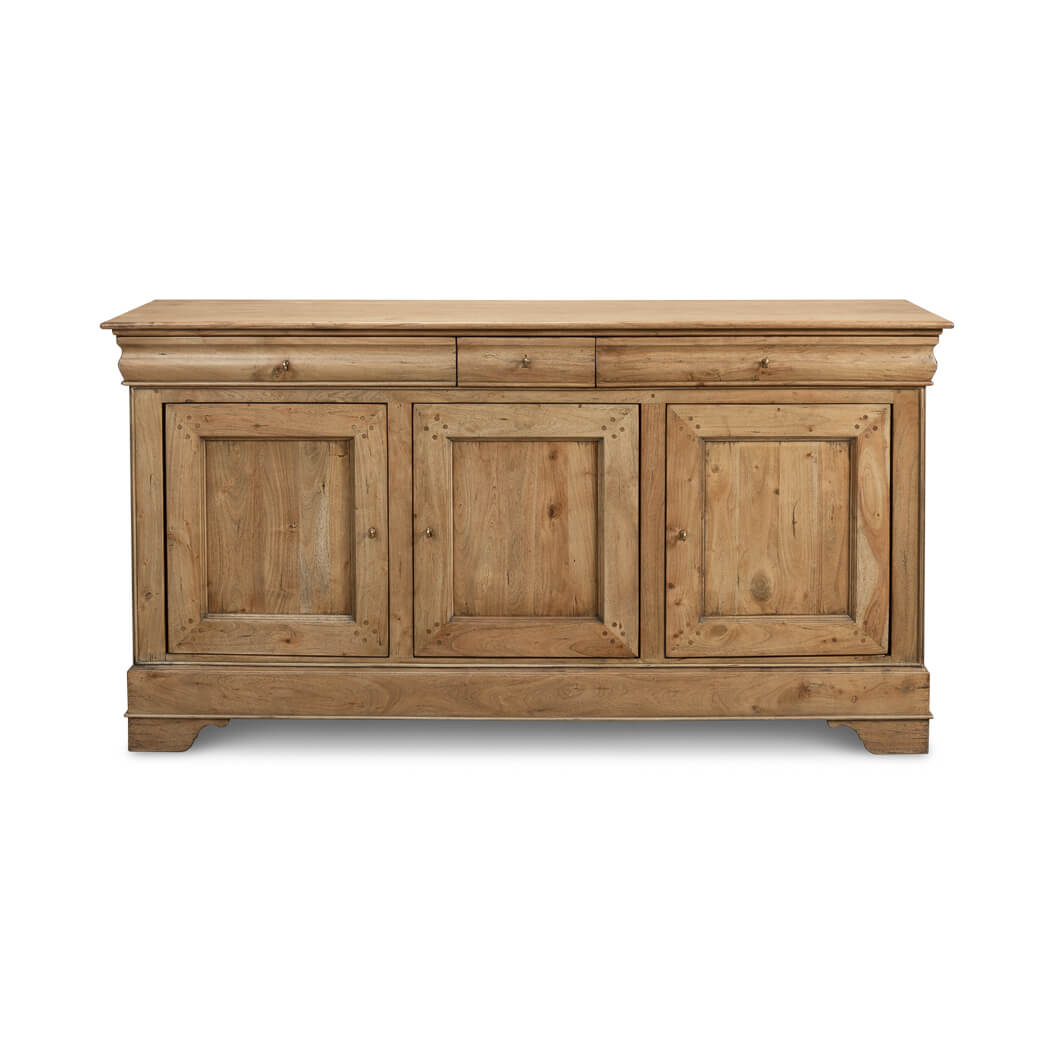 French Provincial Traditional Sideboard - Light Walnut - English Georgian America