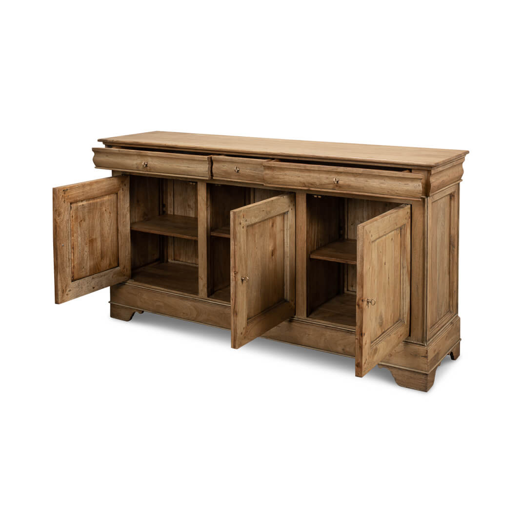 French Provincial Traditional Sideboard - Light Walnut - English Georgian America