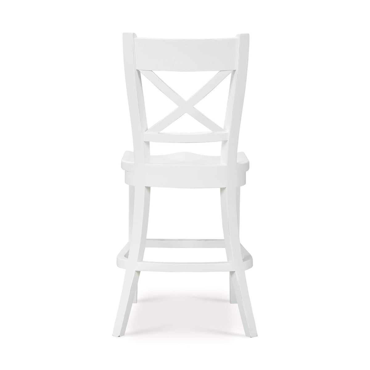French Provincial White Counter Stool - English Georgian America