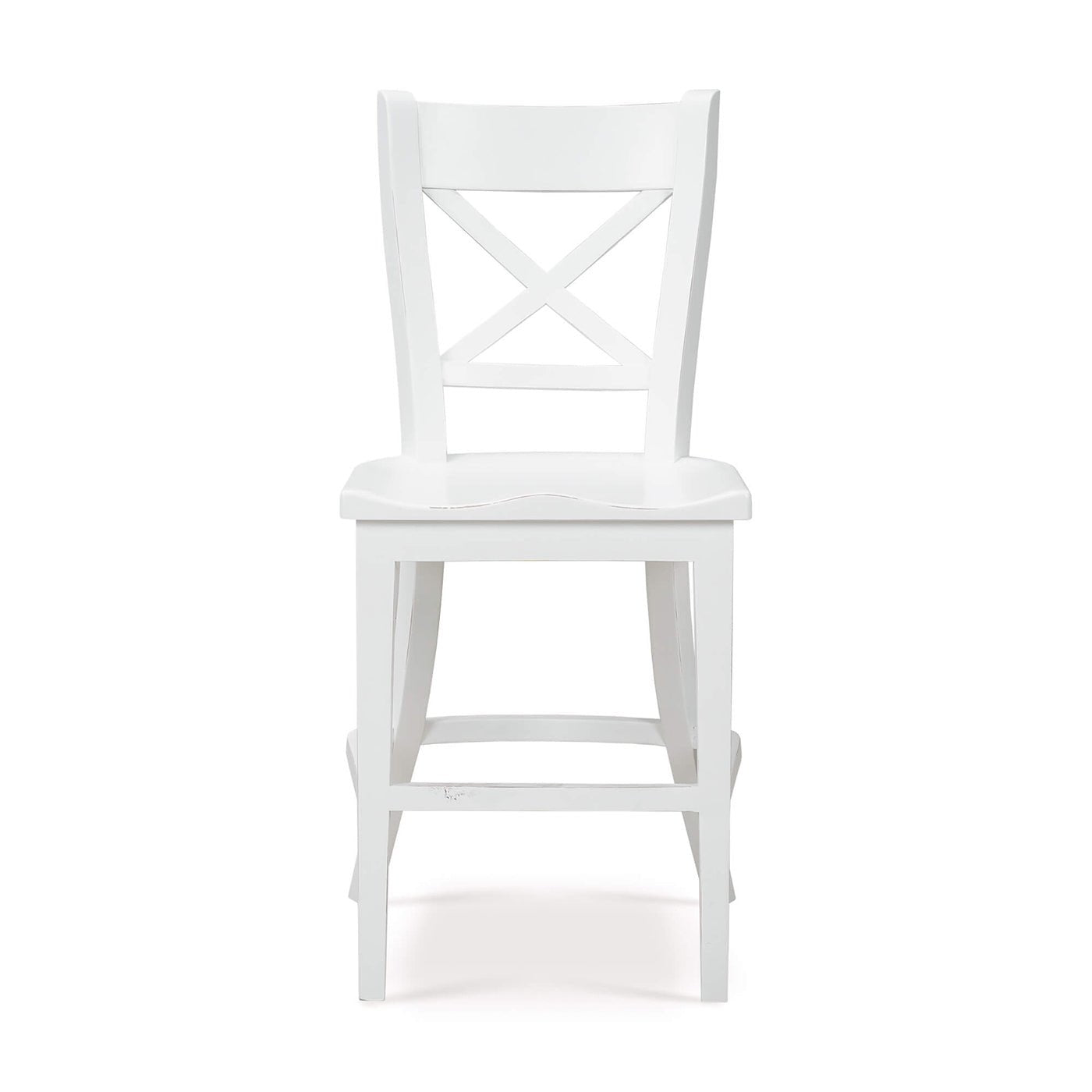 French Provincial White Counter Stool - English Georgian America